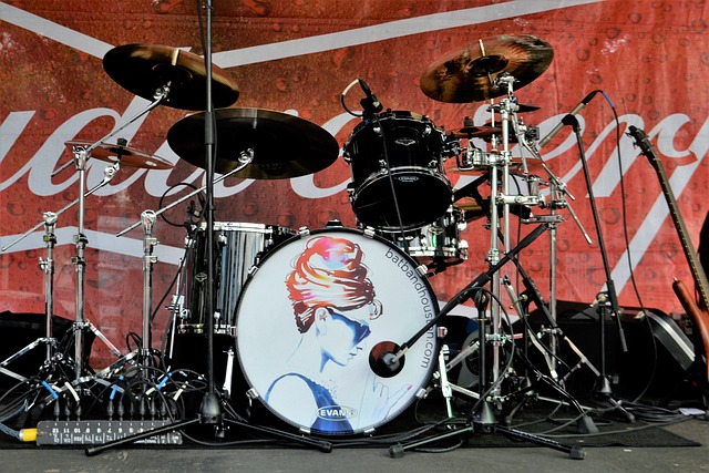 An Image Showcasing The Vibrant Chaos Of A Drum Solo, Capturing The Drummer'S Intense Focus And Fluidity